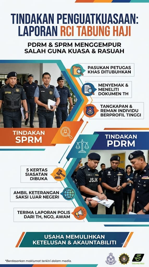 SAkhlakenjr's tweet photo. Tangkapan Projek & Rasuah RM8 Juta:
Seorang pengarah syarikat reka bentuk dan seorang bekas pengurus ladang telah ditahan dan direman.
#MADANIBekerja
#Merdeka2026
#tabunghaji https://t.co/QWOnXXgPhp