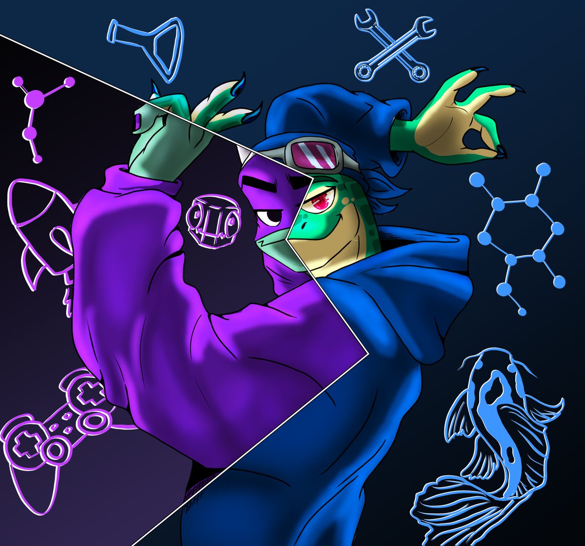 Dusted_Wavycap's tweet photo. Inspired but still original.
Knox: Raph, Zane: Leo, Cypher: Donnie, Echo: Mikey
#ROTTMNT #OC https://t.co/uz2OnebXGH
