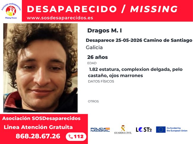 sosdesaparecido's tweet photo. 📢 Activamos la Red de cajeros automáticos de Euronet ATMs Cajeros España, para difundir la alerta de Dragos, desaparecido mientras Realizaba el Camino de Santiago 

#Desaparecido #sosdesaparecidos #EuronetATMsEU https://t.co/mq0ekfkoFA https://t.co/2bjGpcc7og