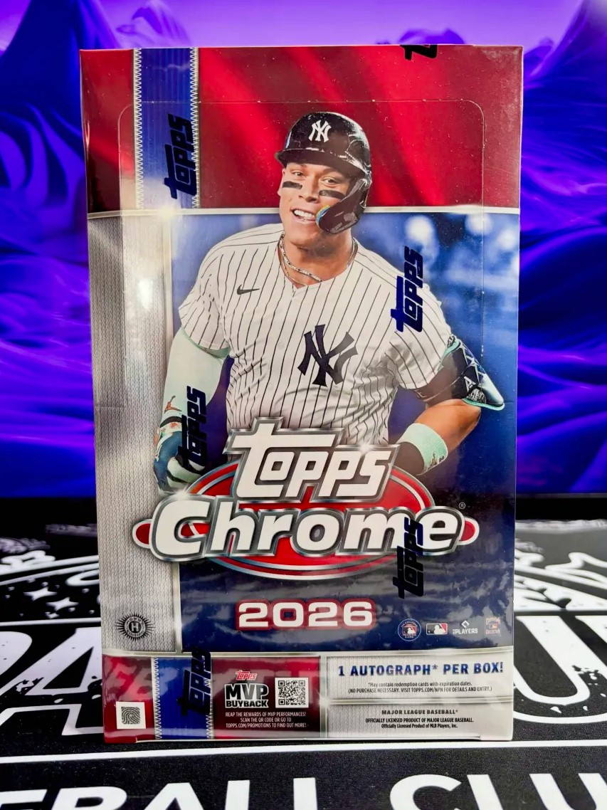 Departurecards's tweet photo. ⚾ 7 teams left in tonight's 2026 Topps Chrome Baseball hobby -- buy one team, get one 25% off! Also, brand new loaded Pokemon break posted for Friday night: https://t.co/5ozONViYd1 https://t.co/tniCPwHN4N