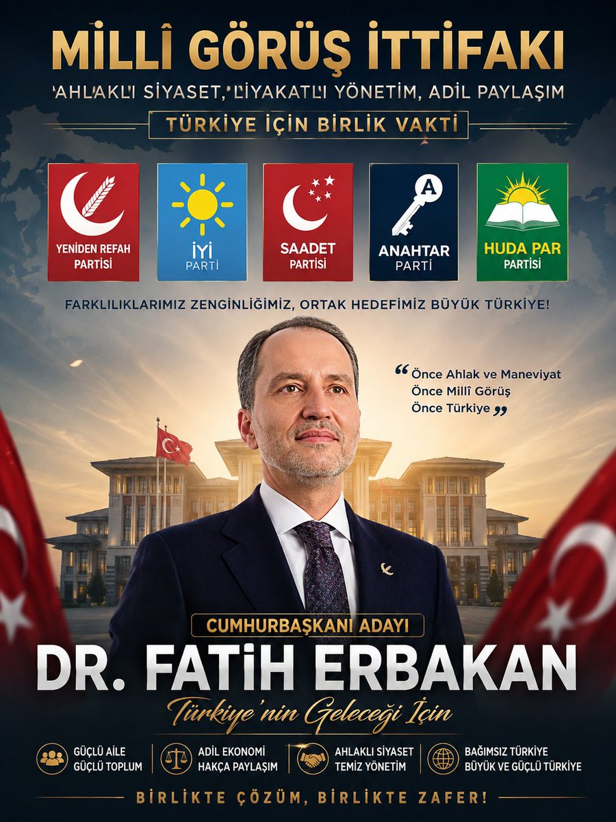 BaskanErbkn1453's tweet photo. Yaşanabilir Bir Türkiye, 
Yeniden Büyük Türkiye ve 
Yeni Bir Dünya" hedefiyle; birlik, kardeşlik ve milletimizin istikbali için 
Ya Allah Bismillah 🤲🏻 https://t.co/dkSuCLrZhj
