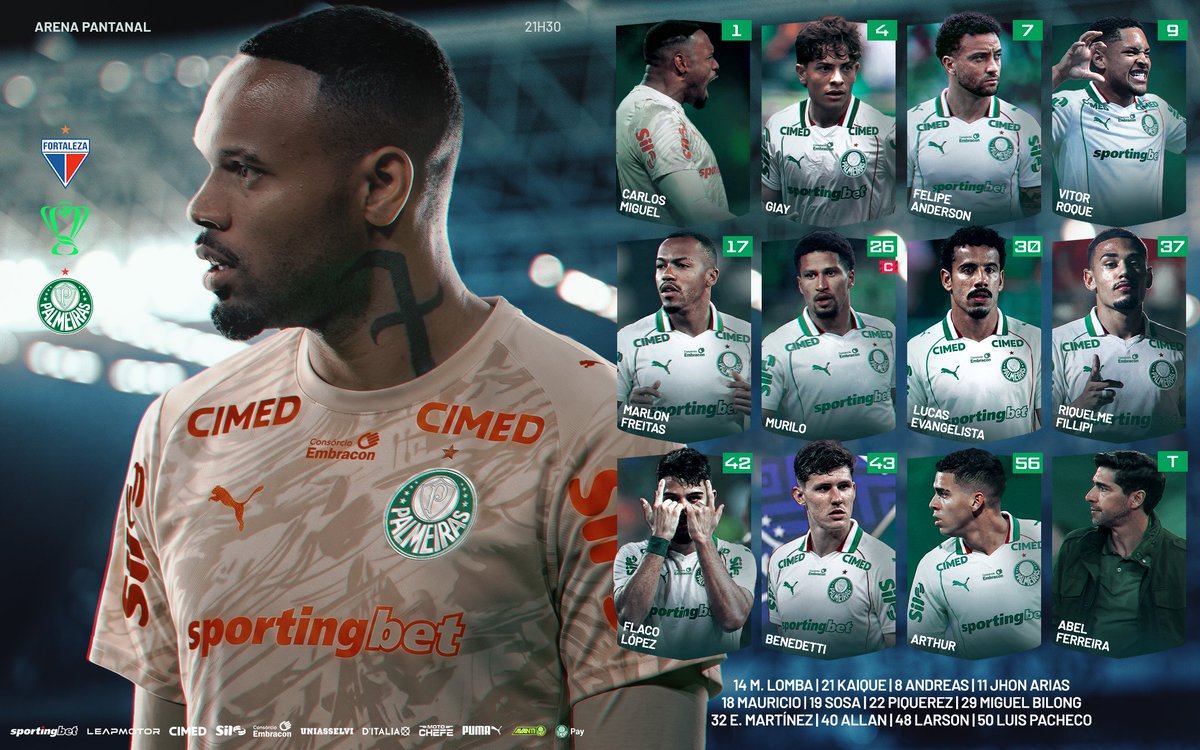Palmeiras's tweet photo. ESTAMOS ESCALADOS! 📋

#EscalaçãoSEP #FORxPAL https://t.co/H2Lrr0b7DP
