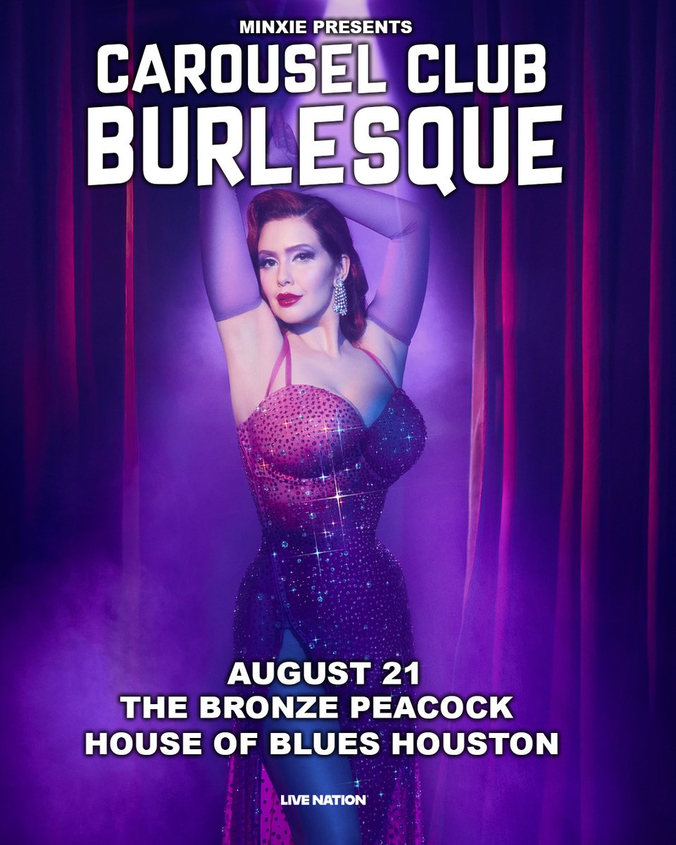 HOBHouston's tweet photo. JUST ANNOUNCED! 🎠🎡
Carousel Club Burlesque at The Bronze Peacock at House of Blues Houston on Friday, August 21st. Ages 21+ 🎪

💿 On Sale: Thu, 8/6 @ 12PM
🎟️ https://t.co/Rh1nnVuBpF https://t.co/QhWoL9ekPE