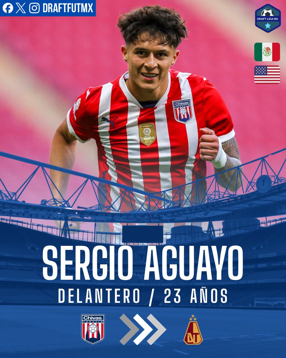 DraftFutMX's tweet photo. OFICIAL.

Sergio Aguayo es nuevo jugador del Club Deportes Tolima (1ra, 🇨🇴). Llega procedente de CD Tapatío.

➡️ Préstamo por un año sin opción de compra.

#MexicanosPorElMundo https://t.co/DUikLXoyrs