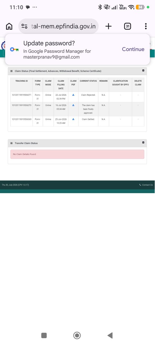 Borrgggeeee's tweet photo. The claim is still in the claim has been finally approved status can you please change the status quickly to claim settled like the previous one as there is an urgency thank you 
@officialepfo https://t.co/2Yfxix3oqs