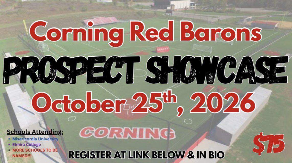 joehorne81's tweet photo. | 2026 SUNY Corning Fall Prospect Showcase |

🗓️ Oct. 25, 2026 💲 $75

Compete, get instruction from college coaches, and gain recruiting exposure.

🔗 Register: Link in bio

https://t.co/jszGGZaZSH https://t.co/YAueqXxR3o