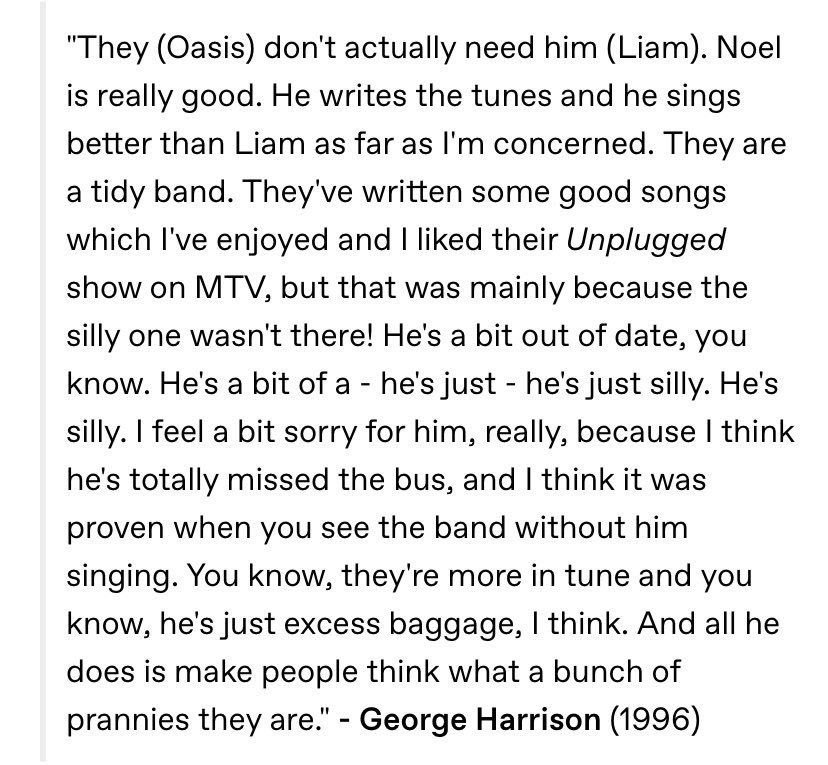 liveforeverlg7's tweet photo. cuando george harrison se aseguró de decirle pendejo boludo a liam antes de dejar este mundo ajksjskq me da mucha risa porq liam es re gordo fan con los beatles seguro lloró 😭😭😭😭 https://t.co/0yJifVQZBe
