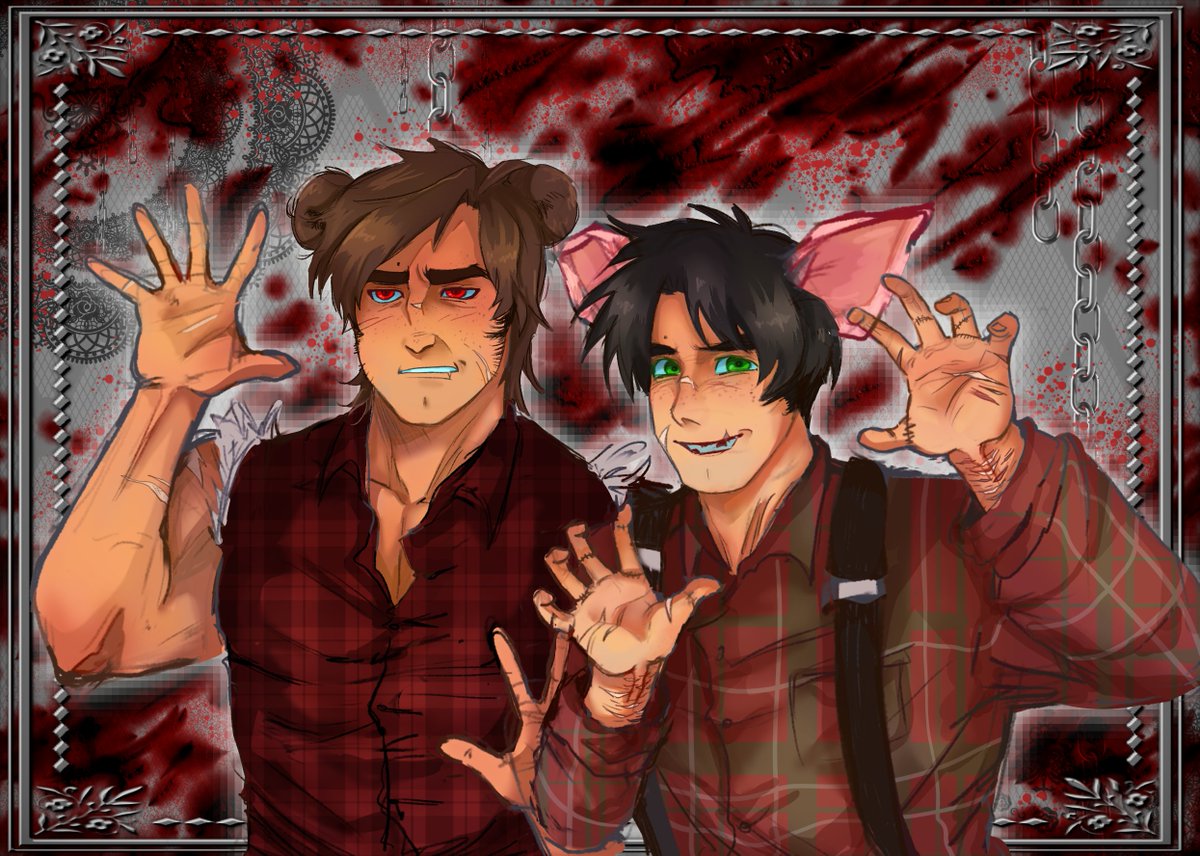 Sweetnspicycake's tweet photo. discovered that ibis paint has patterns/stamps…  #TheButchery https://t.co/wQQgNTVAAt
