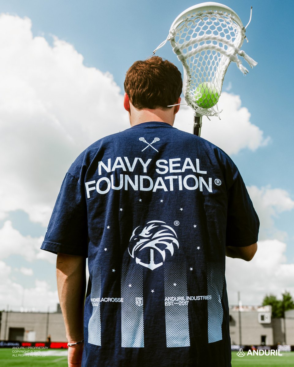 anduriltech's tweet photo. For the field. 

This limited-edition Anduril x @PremierLacrosse gear supports the @NavySEALfnd and the @GreenBeretFound.
