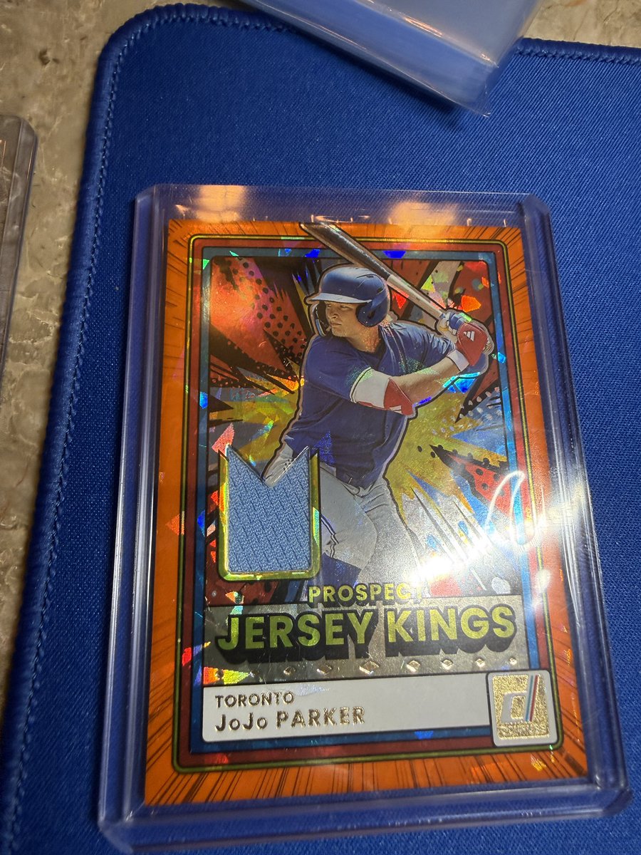 FrustGentlemen's tweet photo. Yes, it’s unlicensed and not worth much.  Yes, it’s a jersey “relic” Panini took off the rack at footlocker and cut into pieces.  But I cant remember us having this much fun opening a blaster together, certainly not for a $25 price point.  26 Donruss Baseball. @CardPurchaser https://t.co/DHaAzOR7Jn