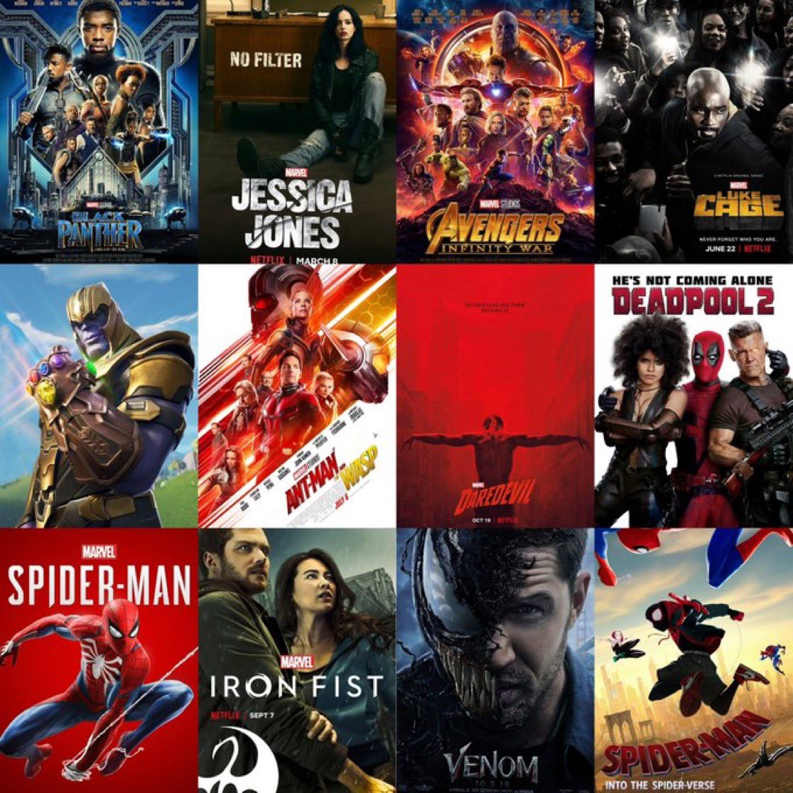 jayspectrumX's tweet photo. Quite literally the best year of Marvel and I’m not even joking https://t.co/olh3npigwd