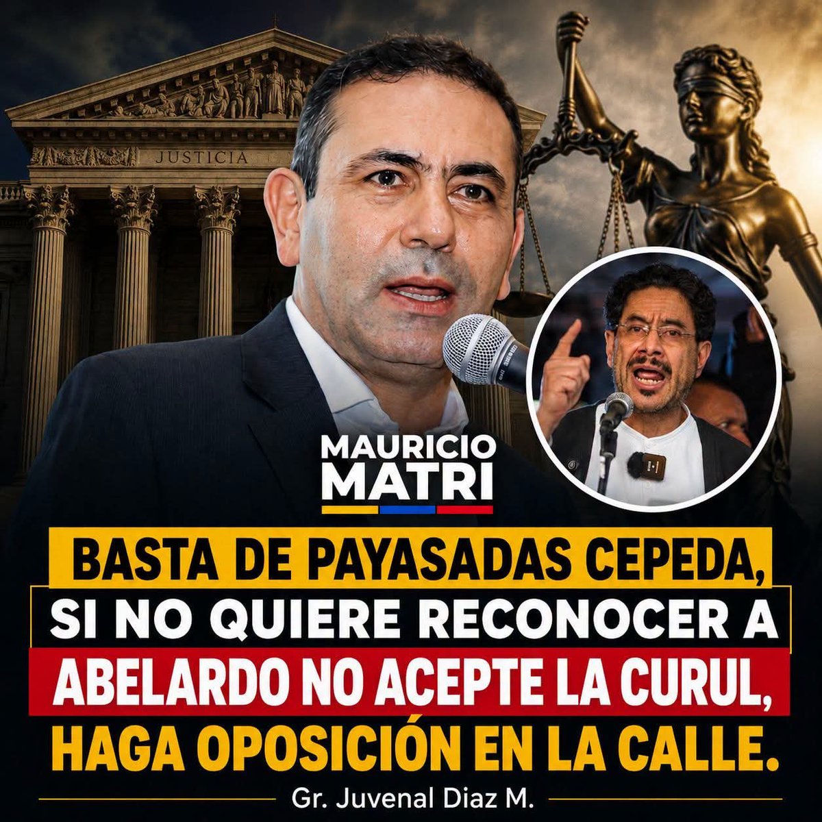 mauriciomatri's tweet photo. #ATENCIÓN GENERAL JUVENAL DÍAZ SE CANSÓ DE CEPEDA Y LE ENVIÓ ÚLTIMATUM!!! https://t.co/CO33B9bCUZ