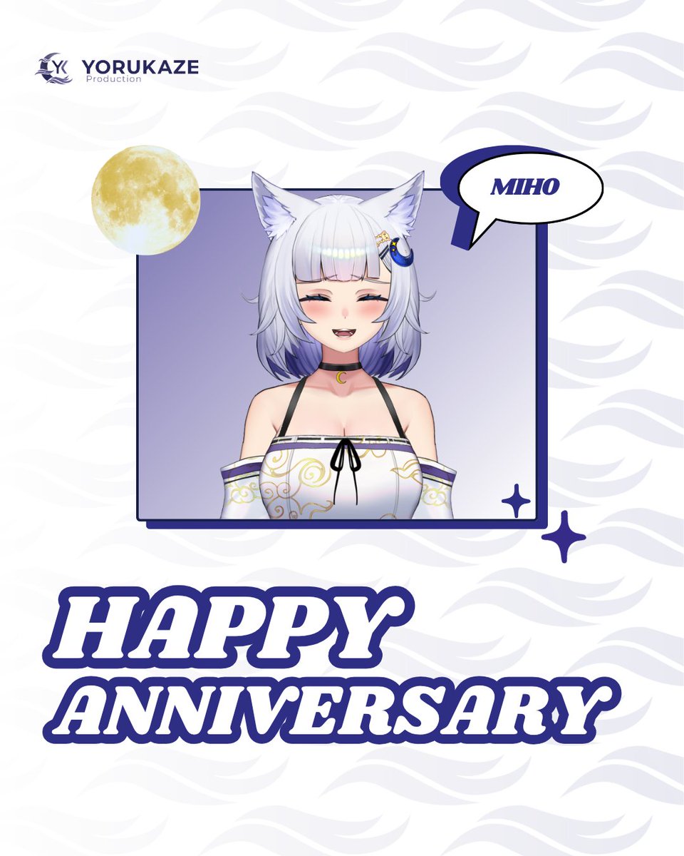 YkzProduction's tweet photo. Happy 4th Anniversary, @TsukiyoMiho! 🌕 💜
Congrats on making it another year! Here's to an incredible year for you. ✨ https://t.co/pLOH0EpLAD
