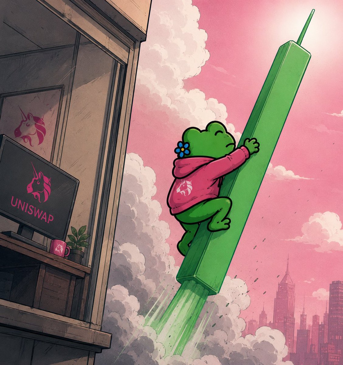 froggyunipepe's tweet photo. straight to the heavens with $froggy https://t.co/2wnwGjhUt8