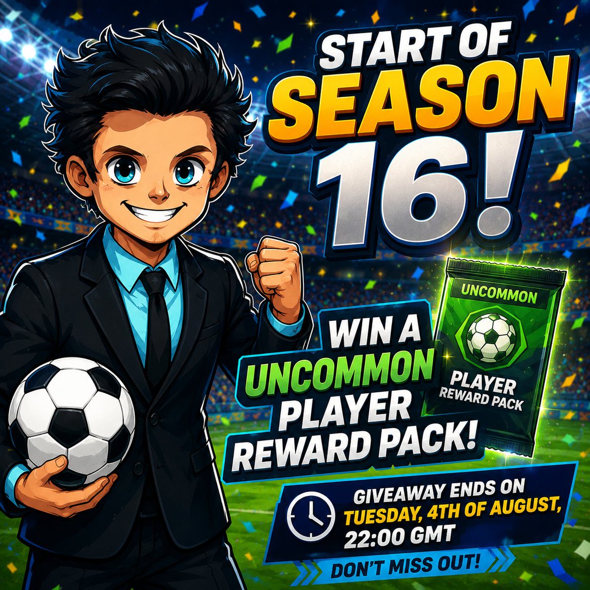 Alexis_MFL's tweet photo. 🎁 GIVEAWAY for S16! 🎁

Want to WIN an Uncommon Player Reward Pack? 🟢

How to enter:
✅ Follow @Alexis_MFL
❤️ Like this post
🔁 Repost
💬 Reply with your MFL Manager name

⏰ Giveaway ends Tuesday, 4th August at 22:00 GMT.

Good luck, managers! 🏆⚽

@playmfl https://t.co/9HsaMqsN6E