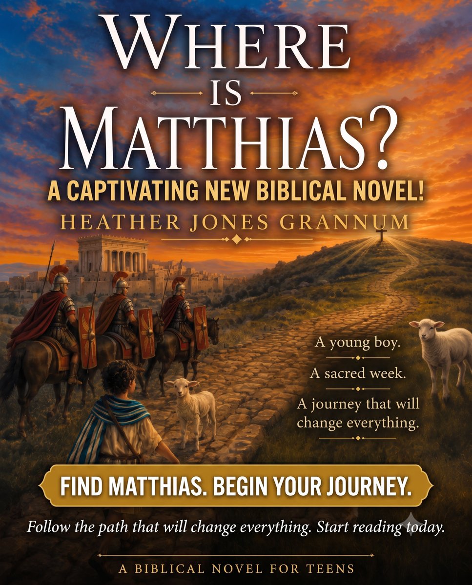 writing4Christ's tweet photo. A young boy. A sacred week. A journey that changes everything. 

Dive into "Where is Matthias?", a captivating new Biblical novel for teens. Begin your journey today! 

Get your copy here: https://t.co/J0W9lqENUm

#WhereIsMatthias #TeenReads #BiblicalFiction https://t.co/WhppDRRWkZ