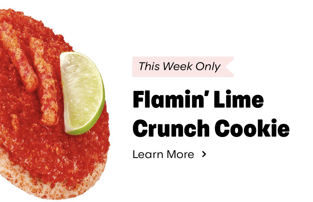 BeeOnyia's tweet photo. And @crumbl go ahead and fire whoever came up with this idea! Because someone at y’all headquarters is playing and having their way up there! 
#crumbl #flaminhotcookie https://t.co/pWSNjN2LGP
