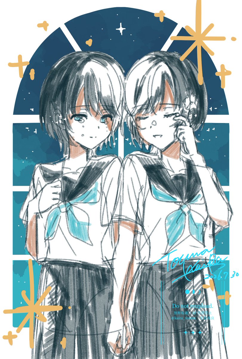 kaira_machikado's tweet photo. ラフ https://t.co/3p3ihxxqtW