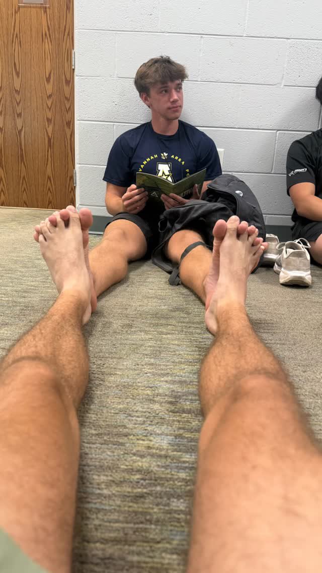 popmencrave's tweet photo. This new football player casually slides his feet closer to his coach until their toes intertwine. Then, he starts squeezing tighter and tighter making it clear he is in control and does not want to let it go... https://t.co/ZD5f48yAEj