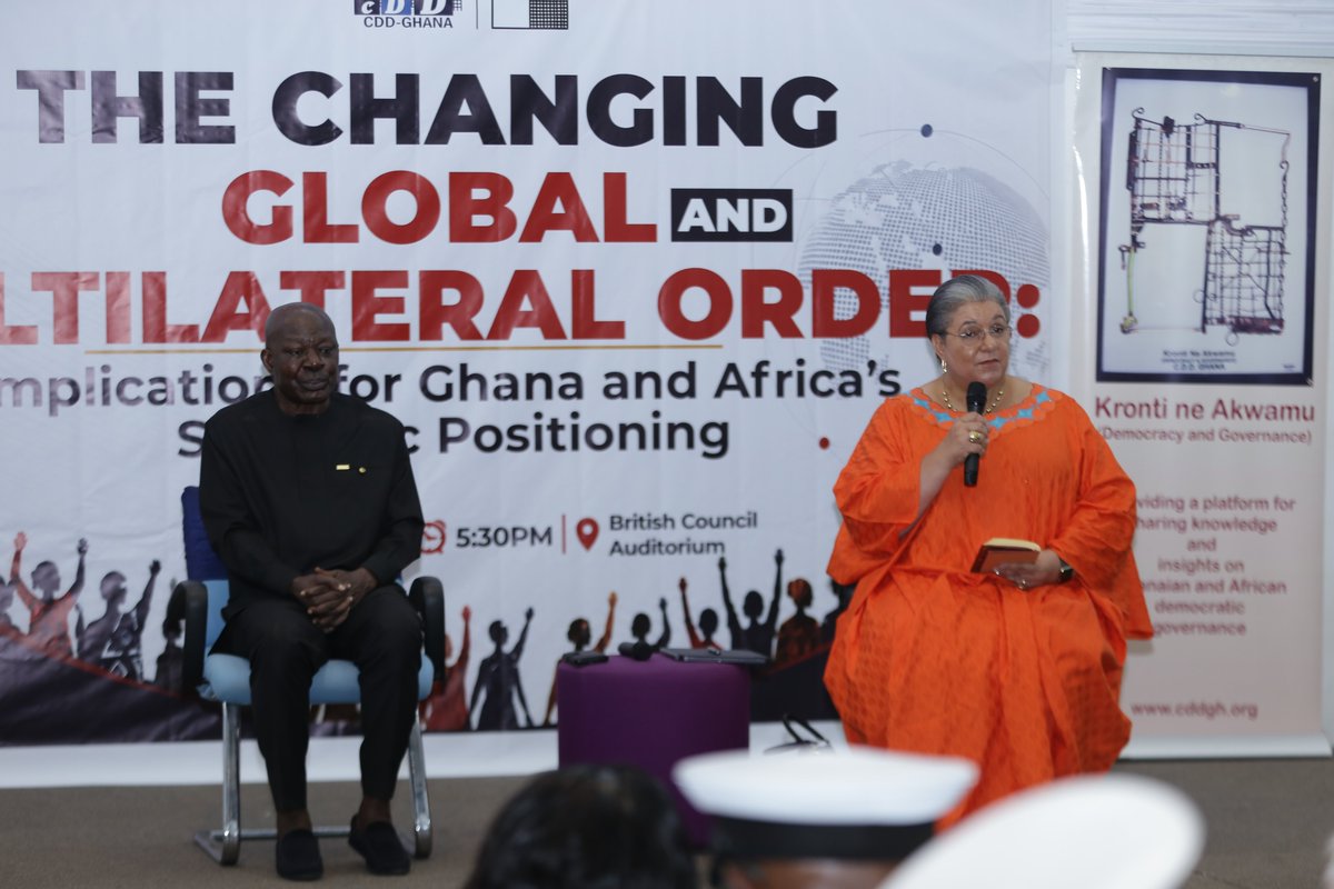 CDDGha's tweet photo. The conversation continues.

Participants are now engaging H.E. Hanna Serwaa Tetteh and Ambassador D. K. Osei during the Q&amp;A session, exploring the implications of today's discussion for Ghana, Africa and the evolving global order.

#Kronti2026 https://t.co/yy378FGx8h