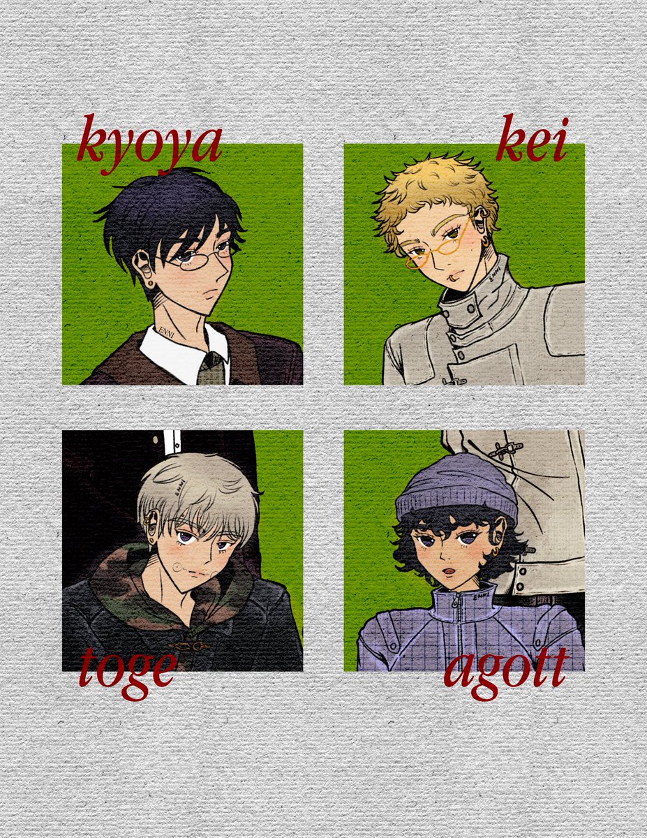 tsukiishims's tweet photo. fave characters 💫 (pt. 1?)

#haikyuu #ohshc #ouran #jjk #wha #witchhatatelier #jujutsukaisen #ouran #tsukishima #kyoya #agott #inumaki #fanart https://t.co/fxkmspw3GQ