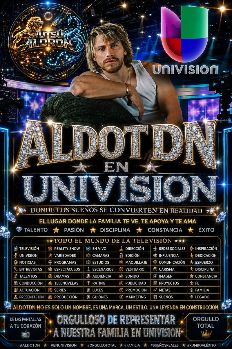 JutsuAldron's tweet photo. Qué emoción ver a ALDOTDENIGRIS EN UNIVISION brillando en una nueva etapa. Este momento quedará grabado en la memoria de todos los que hemos seguido su trayectoria y sabemos cu��nto ha trabajado para llegar hasta aquí.

ALDOTDN EN UNIVISION https://t.co/GY2EAoWyEF