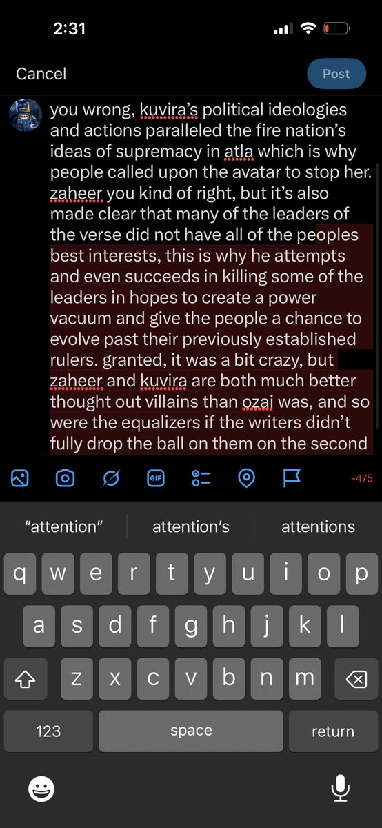 R1ckbob's tweet photo. @Squidscasual @Danitelo28 @edul3on season 2 was not their best work,
but your take on kuvira and zaheer are clearly biased and make it seem as if you are either just tryna hate or you weren’t paying attention. idk how you look people in the eyes and genuinely say ozai was a better villain than either of them https://t.co/BY8CiA6hZt