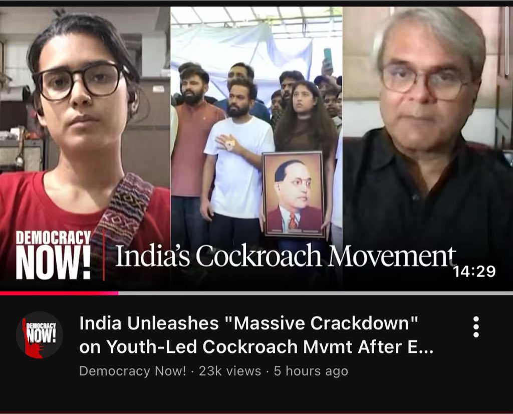 L1fafaforSale's tweet photo. Neha Bora on Democracy Now!!! Imagine being cool enough to be interviewed by AMY GOODMAN 😭😭😭 https://t.co/64S0dgPg4W