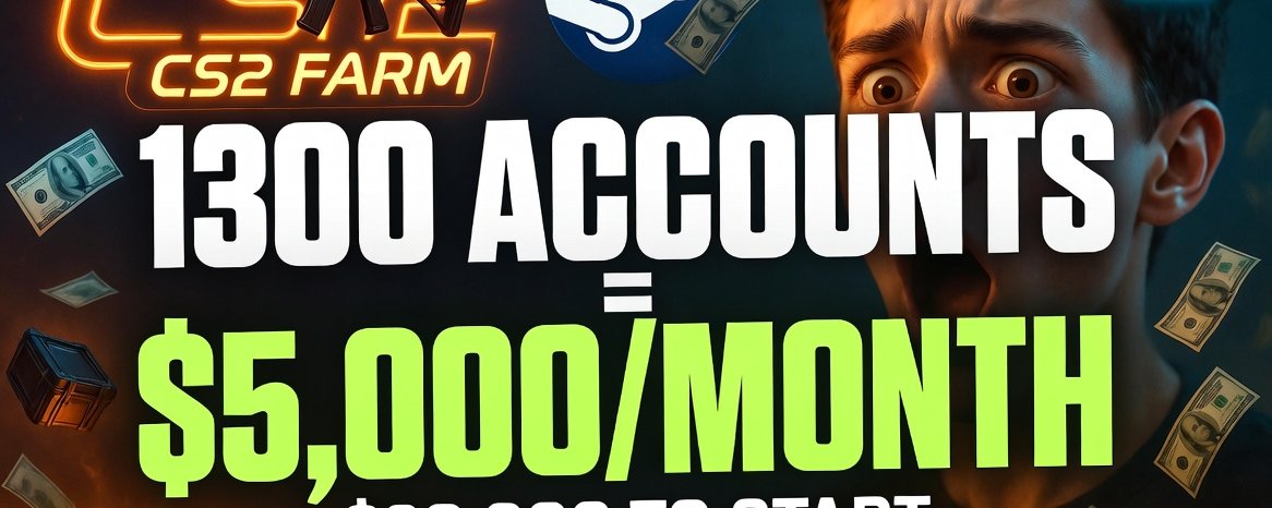 I calculated exactly how many accounts you need to make $5,000 a month farming CS2. The number shock