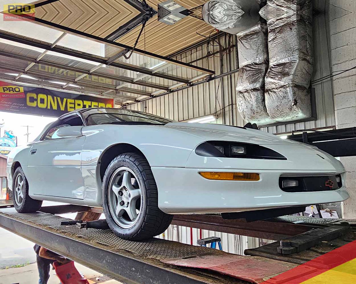 ProMufflerBrake's tweet photo. '96 Camaro Z28 Convertible 5.7L V8
Where did the last 30 years go?
Worked with a client to provide some noise reduction in the exhaust but still have a low rumble to it!
#ProMufflerAndBrake #CustomExhaust #exhaust #swmichigan #pipebender #muffler #mufflershop #WeSayYes https://t.co/24xEadHmMq