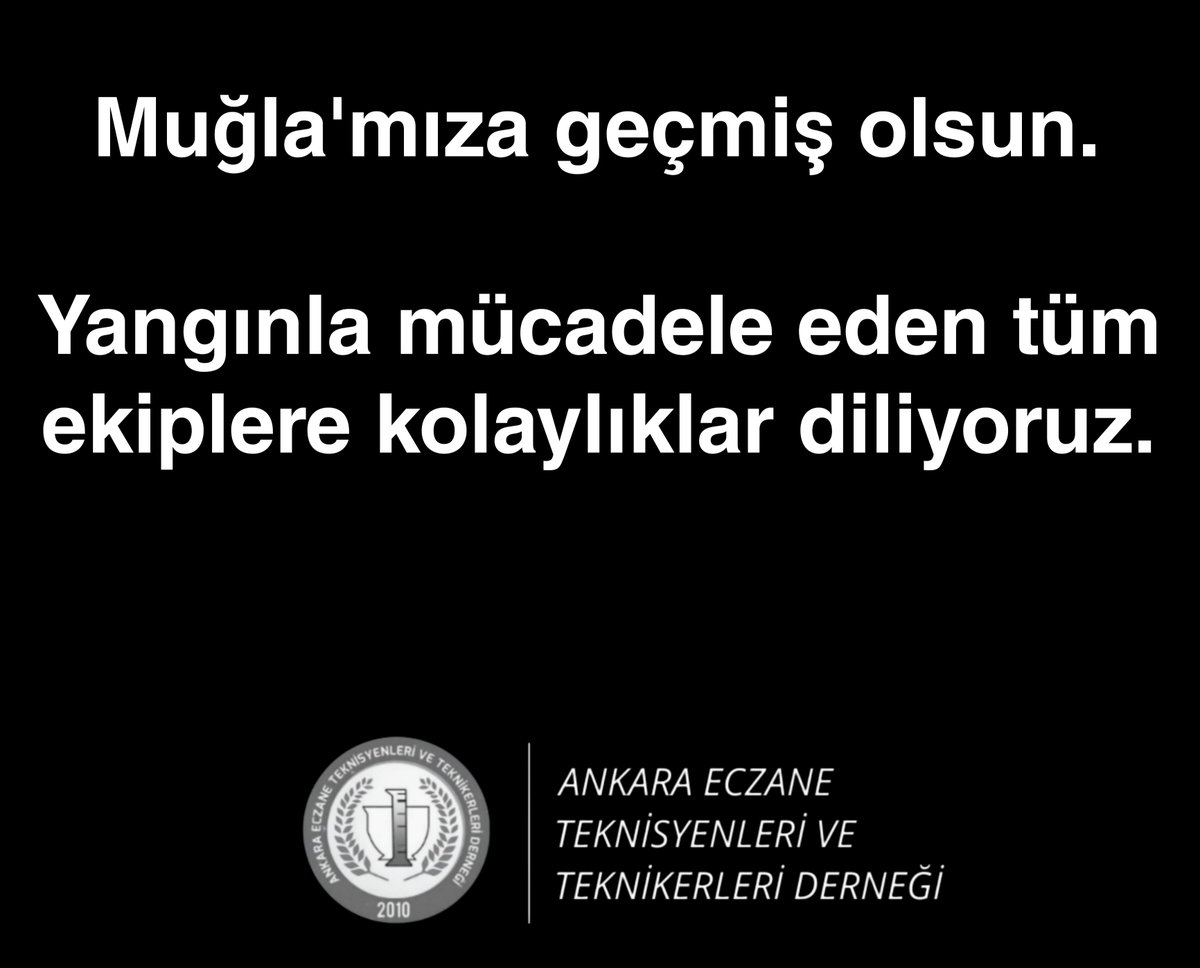 aetd06's tweet photo. Muğla'da meydana gelen orman yangınından etkilenen tüm vatandaşlarımıza geçmiş olsun dileklerimizi iletiyoruz.

Yangınla mücadele eden tüm ekiplere kolaylıklar diliyor, yangının en kısa sürede kontrol altına alınmasını temenni ediyoruz. https://t.co/MjFyiAYA3b