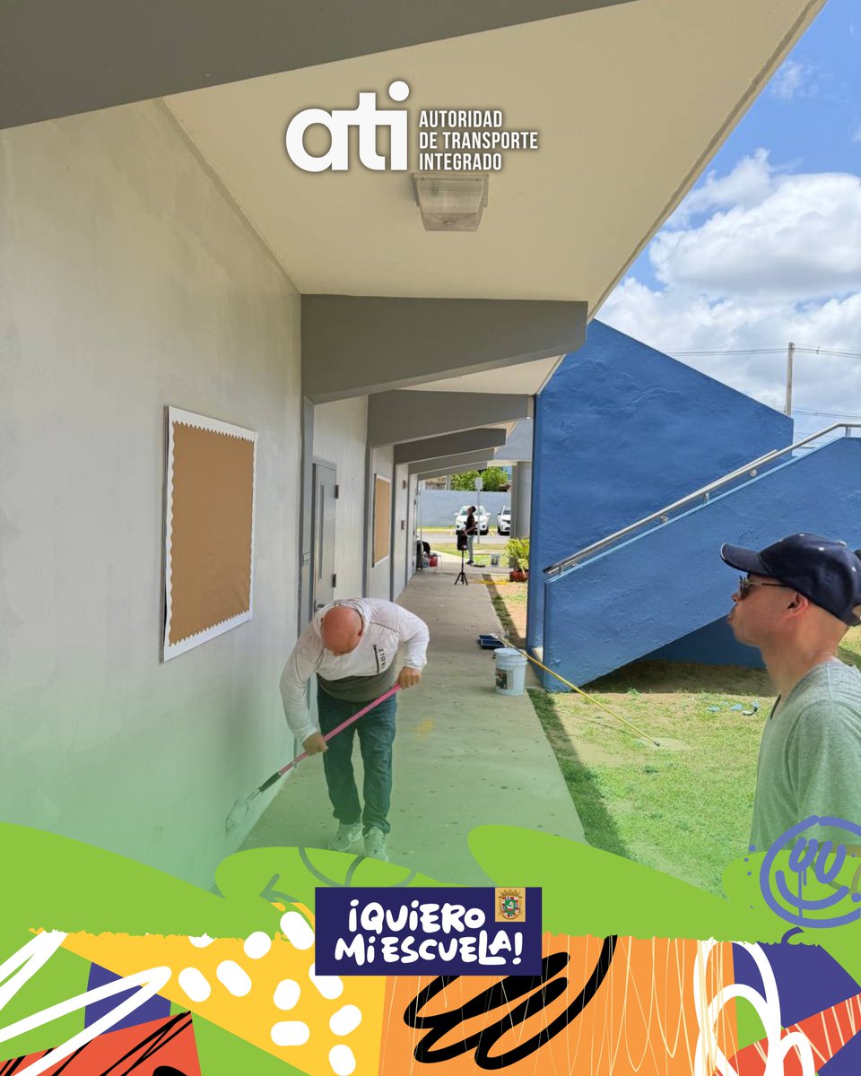 ATIDTOP's tweet photo. La Autoridad de Transporte Integrado (ATI) continúa reafirmando su compromiso con el proyecto “Yo Quiero Mi Escuela”, una iniciativa dirigida a apoyar la preparación de los espacios escolares de cara al nuevo año académico.

En ATI somos comunidad.
En ATI, estamos p’ATI. https://t.co/PJMS3IJBjM