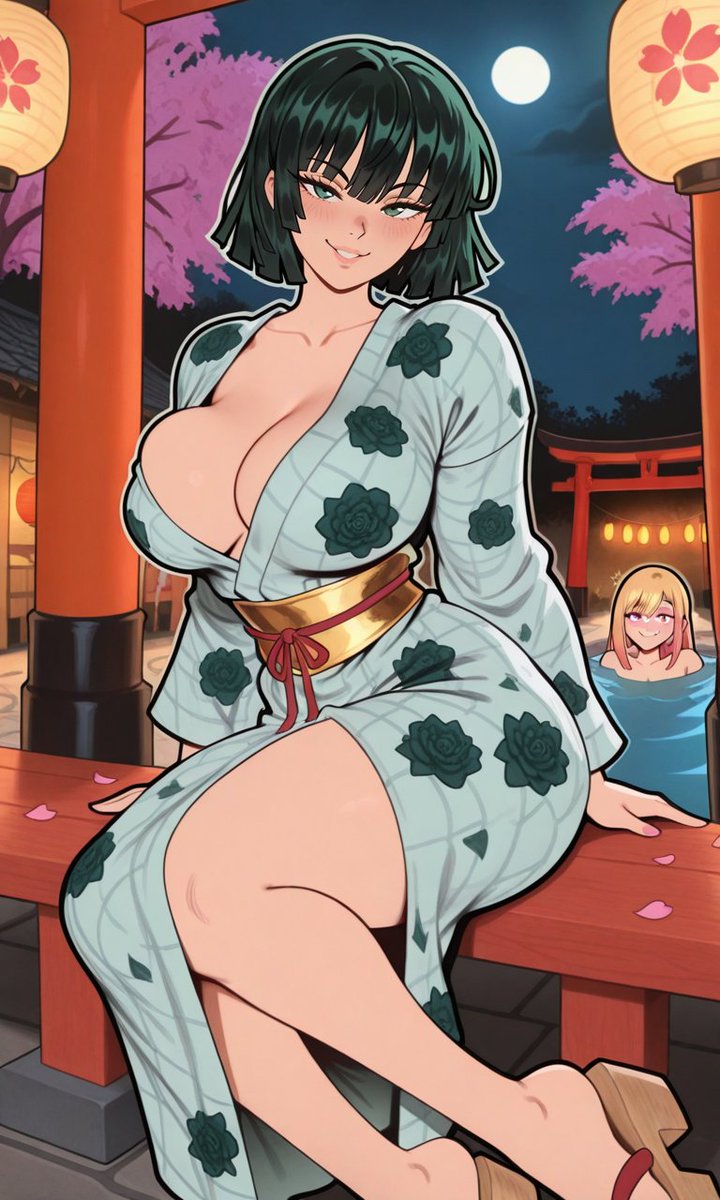 nezukouff's tweet photo. Fubuki and marin 💛💚 
exclusive sets ↓ https://t.co/rIhFIhS1ye https://t.co/Fga589C1vo