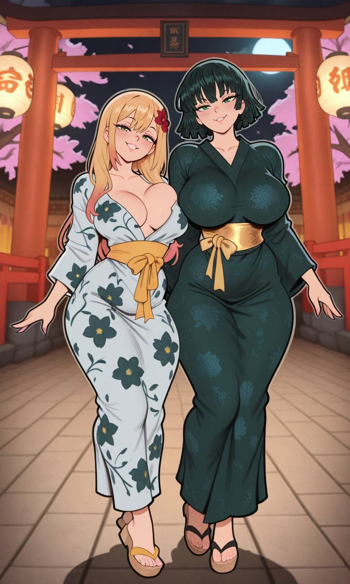 nezukouff's tweet photo. Fubuki and marin 💛💚 
exclusive sets ↓ https://t.co/rIhFIhS1ye https://t.co/Fga589C1vo