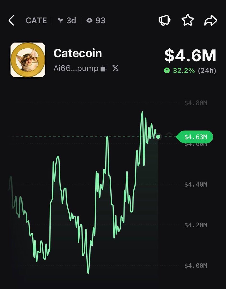 FexLabs's tweet photo. $cate is cooking back. https://t.co/xaDc2CxrOY