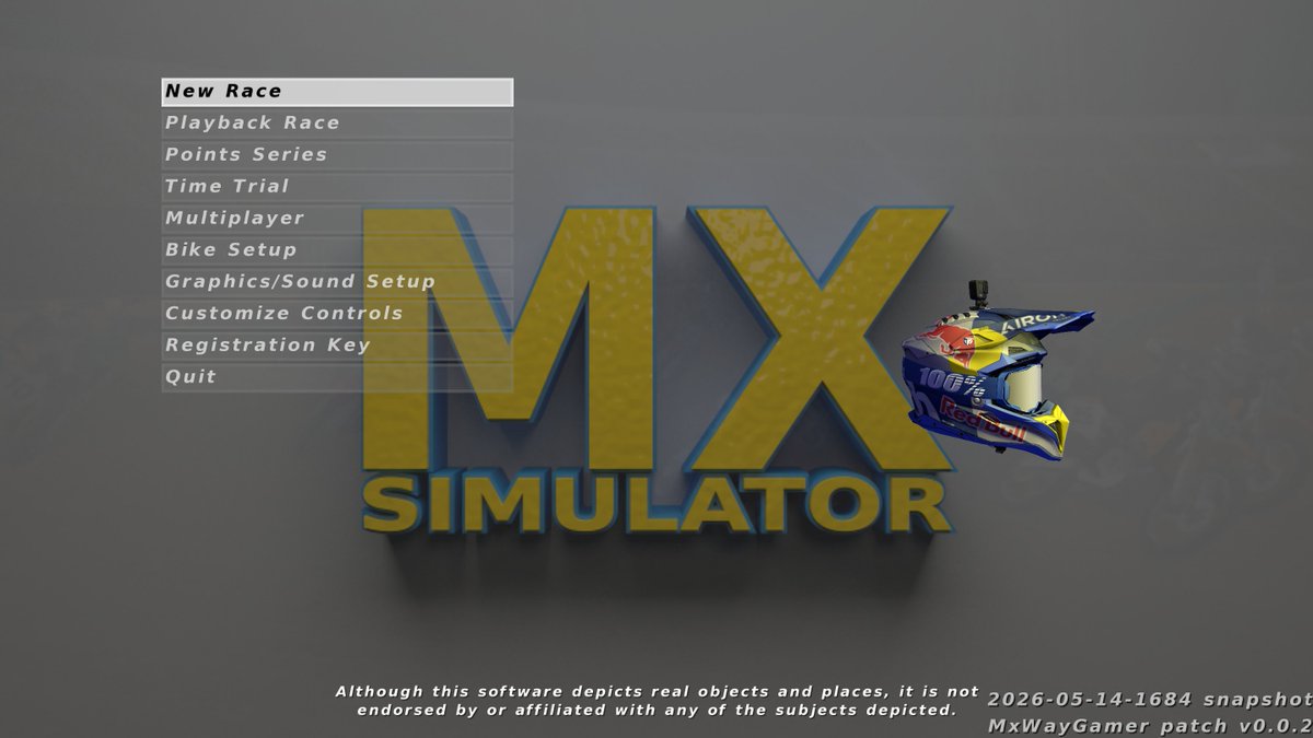 KadDrm's tweet photo. A new feature is done! 
The player helmet is now displayed in the game menu to add more interaction 😇

#gameDev #gameModding https://t.co/YRe1aLSuLB