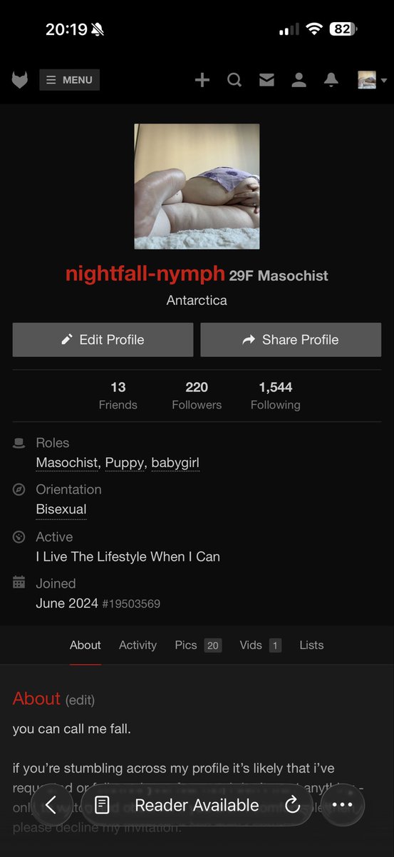 nightfall_nymph's tweet photo. @RussRnct22 i’m real! come chat on fetlife if you’re worried :3 https://t.co/rHhl2ce0fl
