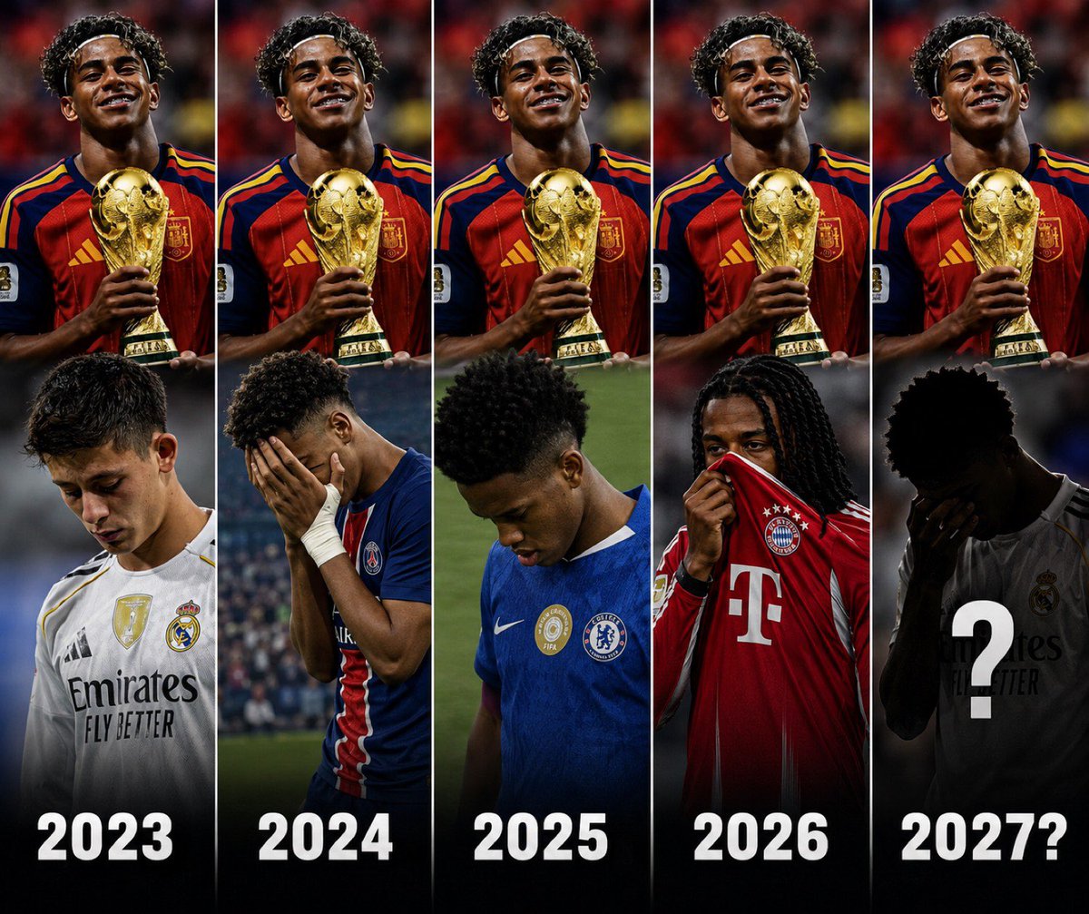 barca_supremacy's tweet photo. They keep trying to debate someone new with Lamine Yamal every year.

Who’s next in 2027? https://t.co/8tyXQX5x3M