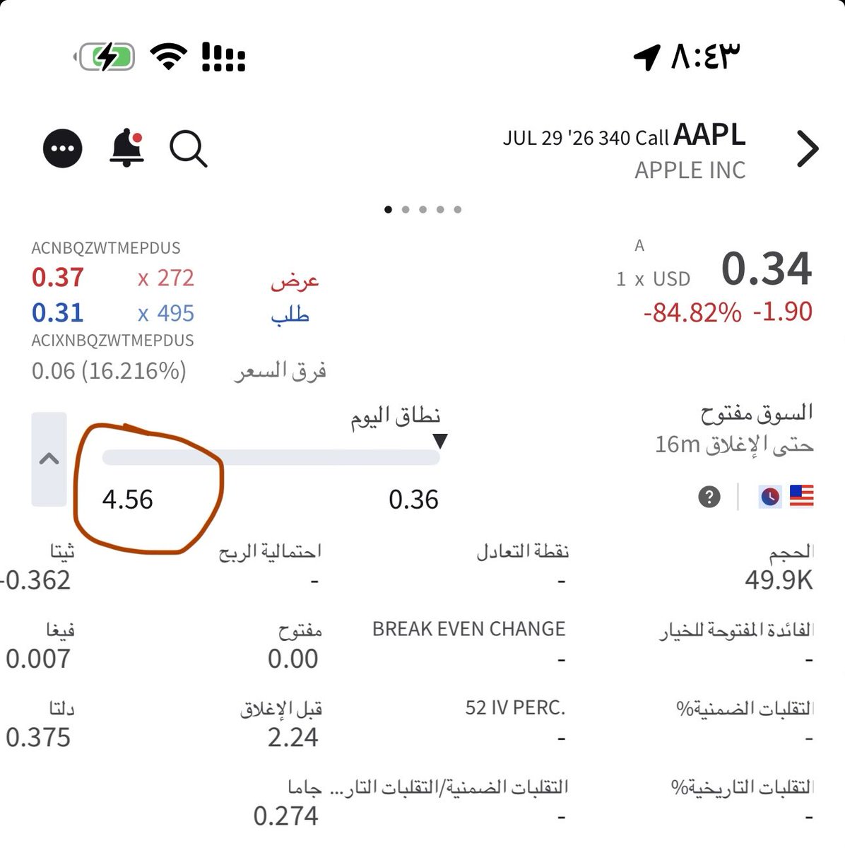 MR_Stock10's tweet photo. العقود خطرة جدًا جدًا جدًا .. العقد هذا حقق من رؤيتي الفنية حدود 90% صعود ، الان يتداول حدود 90% هبوط .
لذلك تم ارهاقي بالمتابعة و التحديث ؛ حرصًا على الجميع.
$aapl https://t.co/RTg2NYiWLv