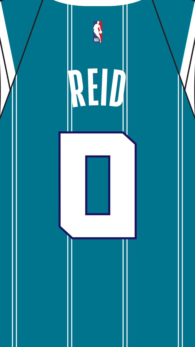 buzzbeatpod's tweet photo. If you have a Miles Bridges jersey, it shouldn’t be too hard to remove/rearrange some letters to get a Reid jersey. https://t.co/79hgzaqEaO