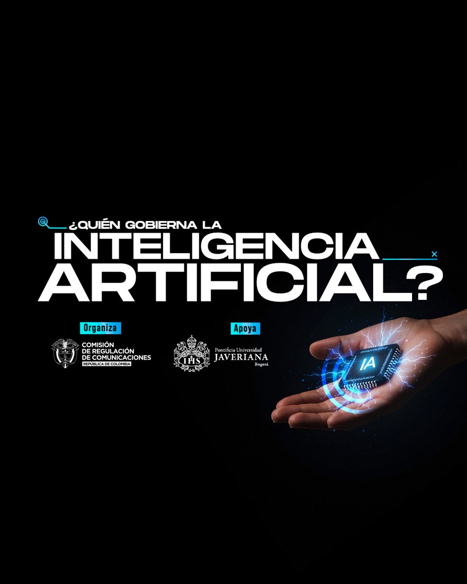 CRCCol's tweet photo. ¿Quién gobierna la inteligencia artificial? Descúbrelo en este espacio de diálogo sobre ética, regulación, poder y desarrollo humano, con expertos del sector público, la academia y la industria.

12 de agosto | 8:30 a. m. 
¡Consulta la agenda e Inscríbete! https://t.co/Dyn6nuNkOv https://t.co/BE0NIcAUQQ