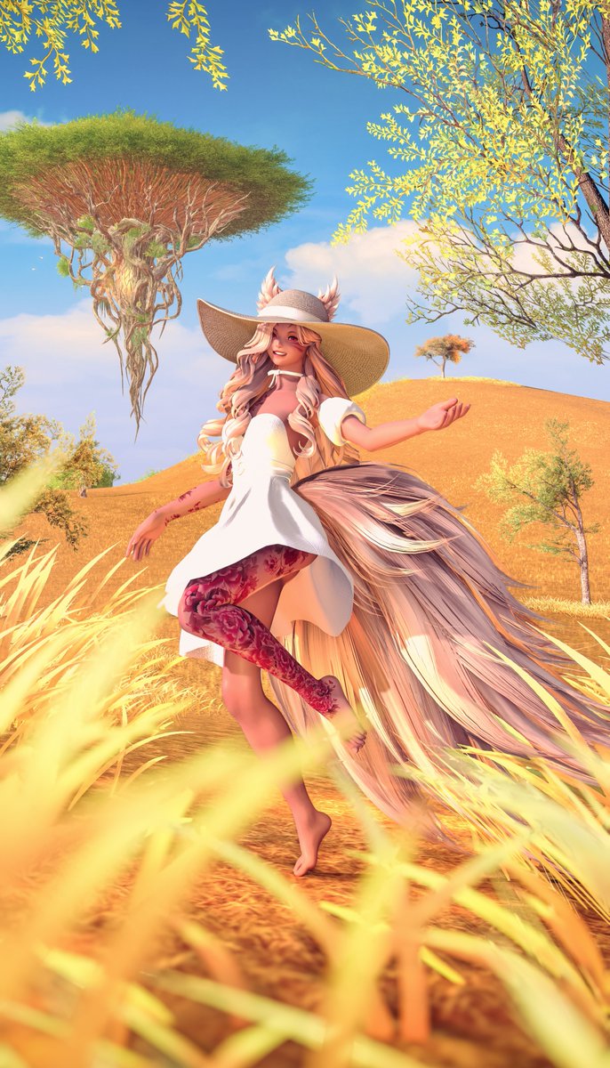 KittyKintail's tweet photo. You'll remember me when the west wind moves
Upon the fields of barley
You'll forget the sun in his jealous sky
As we walk in fields of gold💛

#gpose // #miqote // #ffxiv // #gposers https://t.co/Y3KlkzgDHn