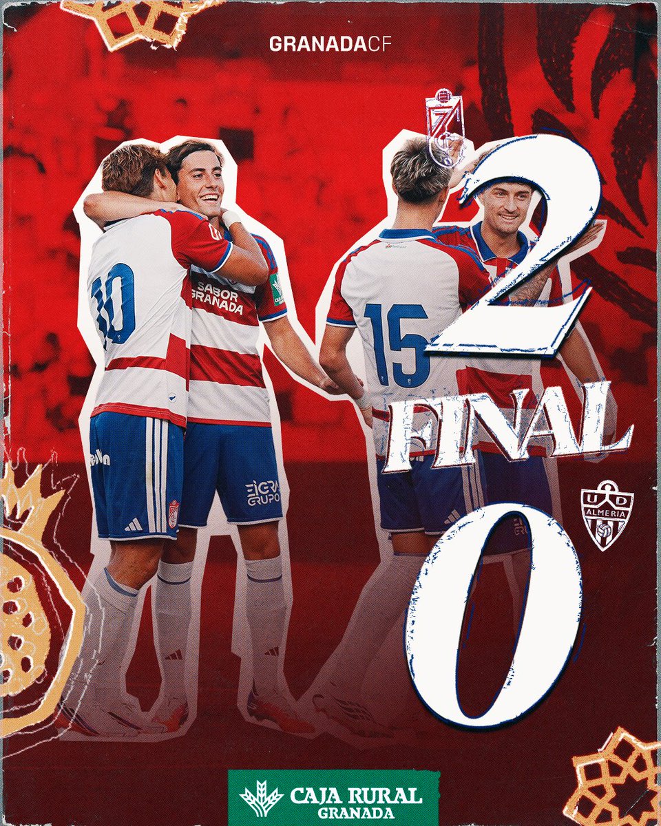 GranadaCF's tweet photo. 🏁 ¡Final del partido en Los Cármenes! 

Nueva victoria en pretemporada para los nuestros 💪🏼❤️‍🔥 https://t.co/omtrzPo6JM