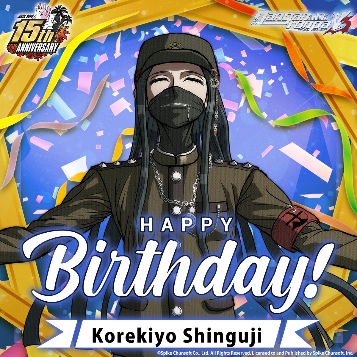 SpikeChunsoft_e's tweet photo. Today's the Ultimate Anthropologist's birthday, Korekiyo Shinguji! 🥳

#Danganronpa #DanganronpaV3 https://t.co/TQHnwNAsxH