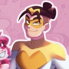 airborne_zombie's tweet photo. In the new design Goldheart has two buns, alternative to his pilot design’s single bun, this is a subtle detail to indicate he’s pregnant with twins https://t.co/v2icksaAID