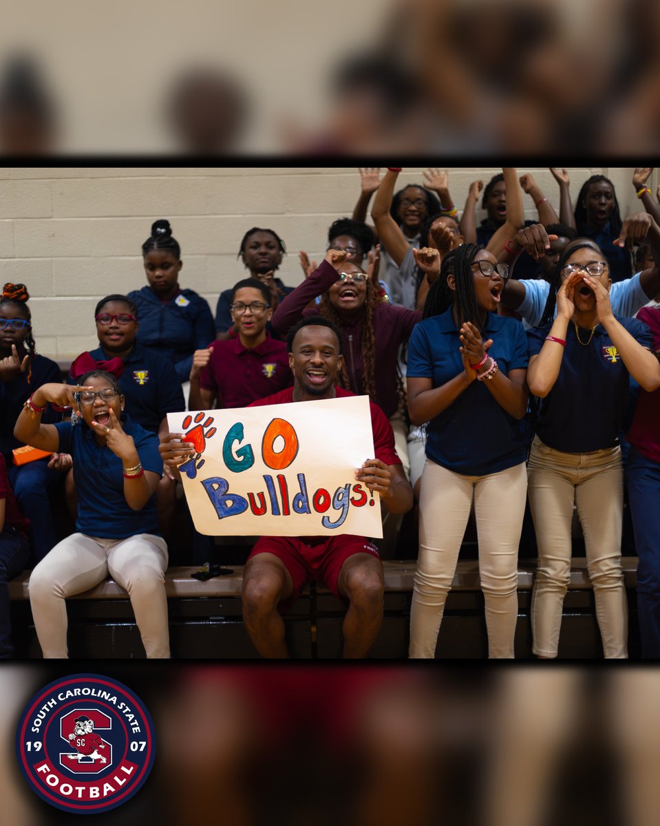 SCState_Fb's tweet photo. #GoDogs
Your SC STATE FOOTBALL BULLDOGS had an incredible time spending the day at Felton Elementary School! πΆπβ€οΈ
Giving back to our community and inspiring the next generation is bigger than footballβitβs part of who we are. Thank you to the students, teachers, and staff for welcoming us with so much energy and excitement.
Together, weβre making an impact both on and off the field. πβ€οΈ
RAISE THE BAR. πΎ
What a time to be a Bulldog! π₯
@SCStateAthletic @MEACSports @coachberry77
#PayTheFEE
#DigDEEP
#STATEofMind
#RaiseTheBAR
π΄π΅πΆπ