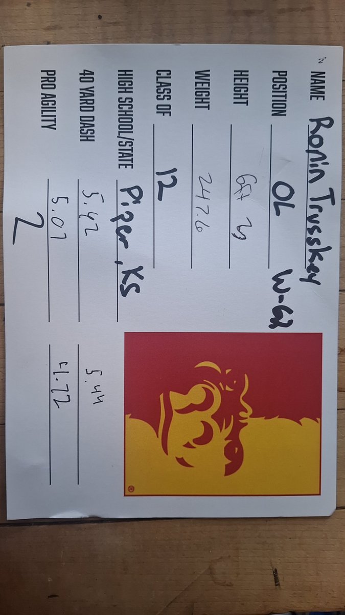 RoninTrusskey's tweet photo. I had a really good time at @GorillasFB camp the other day! Absolutely love the culture and community it has to offer. I ended up having some of the best test times out of all offensive linemen and didn't lose any 1 on 1 reps.@PiratesPiperFB @PiperFBRecruits @CoachG_Garner https://t.co/Vctbji9vGd