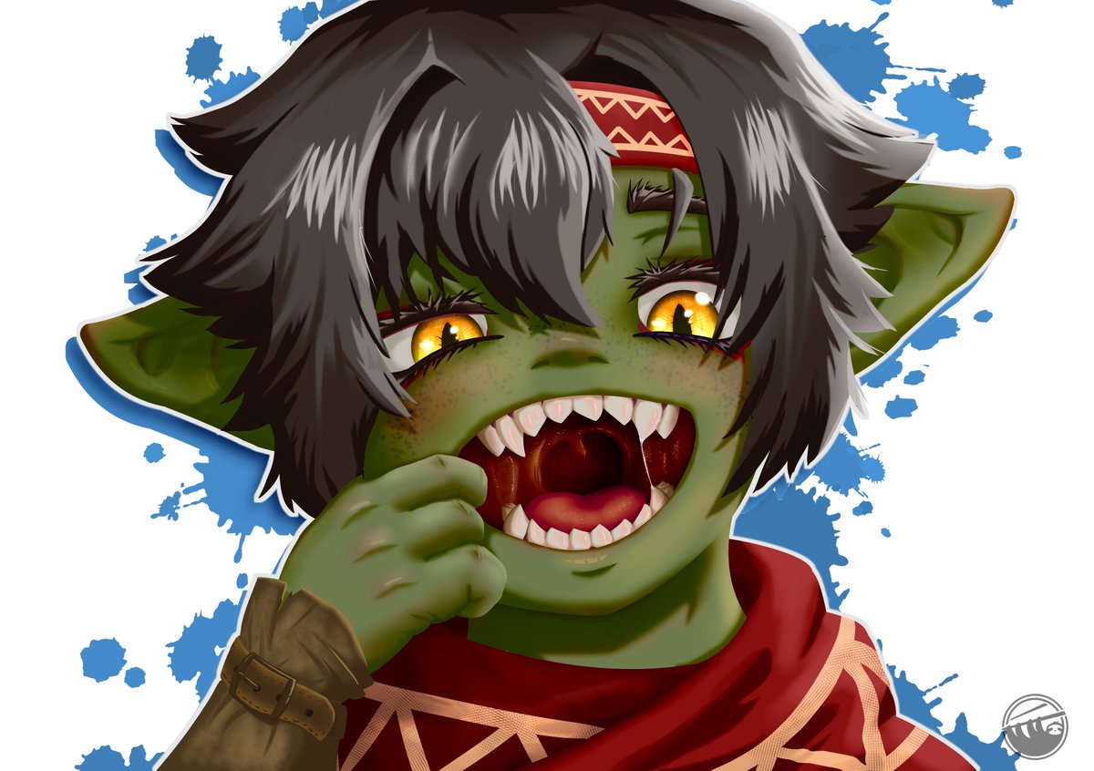 SlothySlothArt's tweet photo. Goblin chompers #goblingirl https://t.co/I6cWpNVQNQ