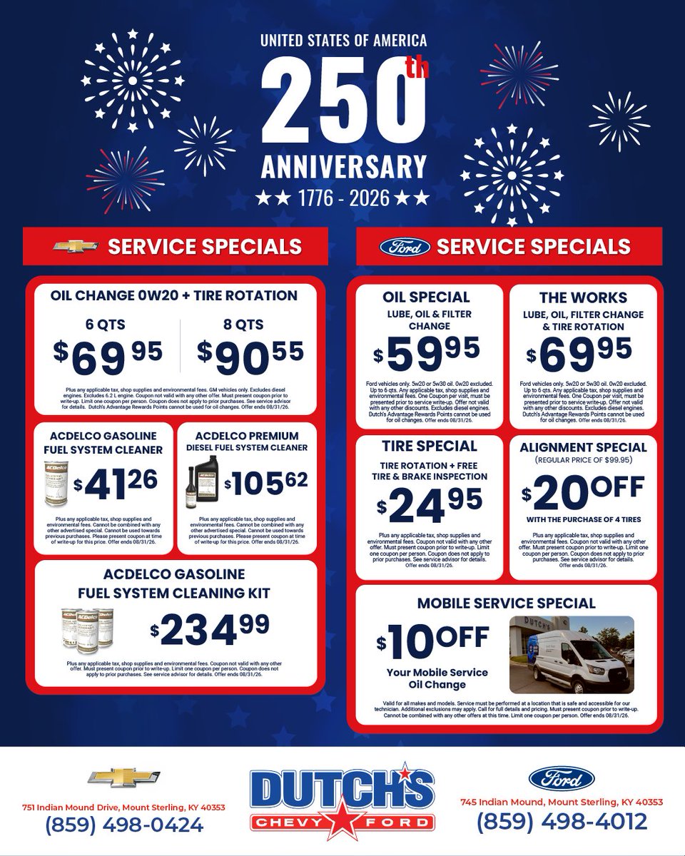 dutchsauto's tweet photo. Dutch's Service Specials: https://t.co/r9yteLngRR https://t.co/97DaW1RS9F