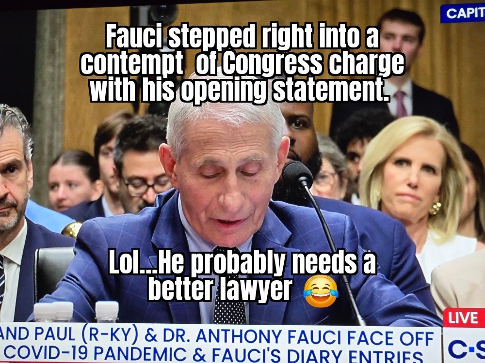 JFMurf's tweet photo. @GuntherEagleman Paul's been handed Fauci on a silver platter... now do something with it @SenRandPaul . https://t.co/axaxNZt253
